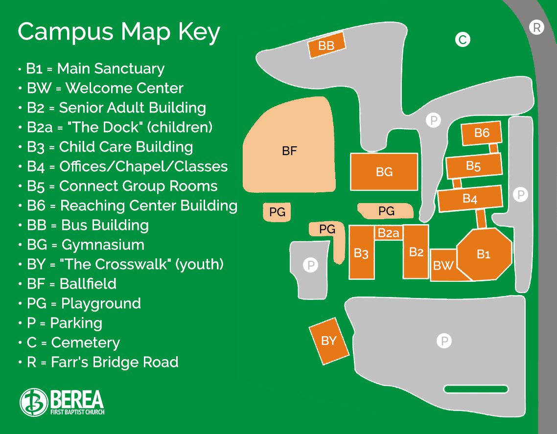 BFBC Campus Map Key